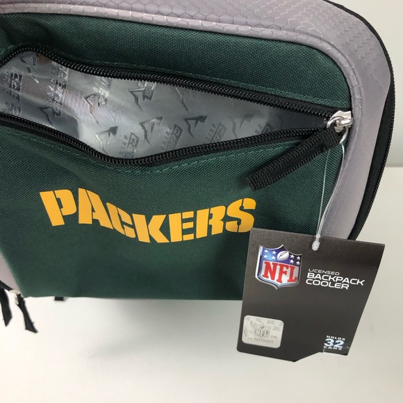 Green Bay Packers Insulated Backpack Cooler 32 Can capacity Tailgate NFL NWT - Picture 7 of 11